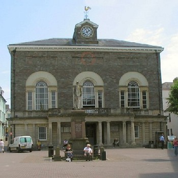 Front exterior view of the Camarthen Guildhall