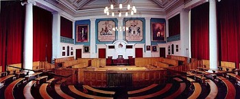 Overview of a old assize court room