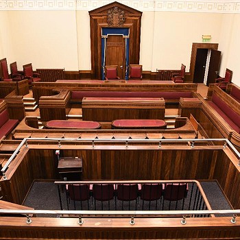Overview of a courtroom