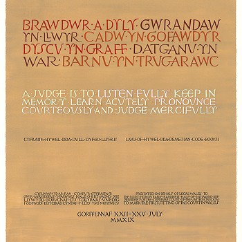 cover of a laws of Hywel law code book