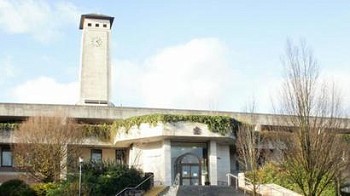 The front view of the newport crown court